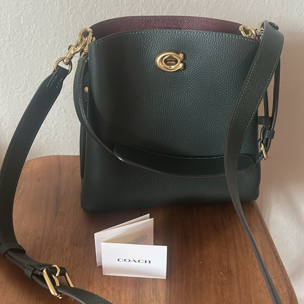 Coach NWOT Willow Leather Shoulder crossbody Bucket Bag